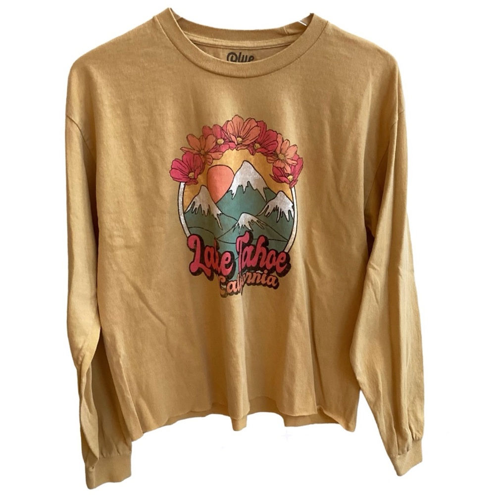 Blue 84 “Lake Tahoe, California” Crop Graphic Tee (NWOT) (Size: Large) - Picture 2 of 7